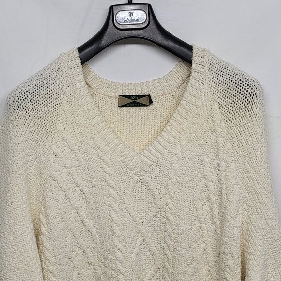 Vintage 525 America Mens Sweater Crochet Large Pullover Long Sleeve Heavyweight - Picture 2 of 13